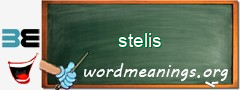 WordMeaning blackboard for stelis